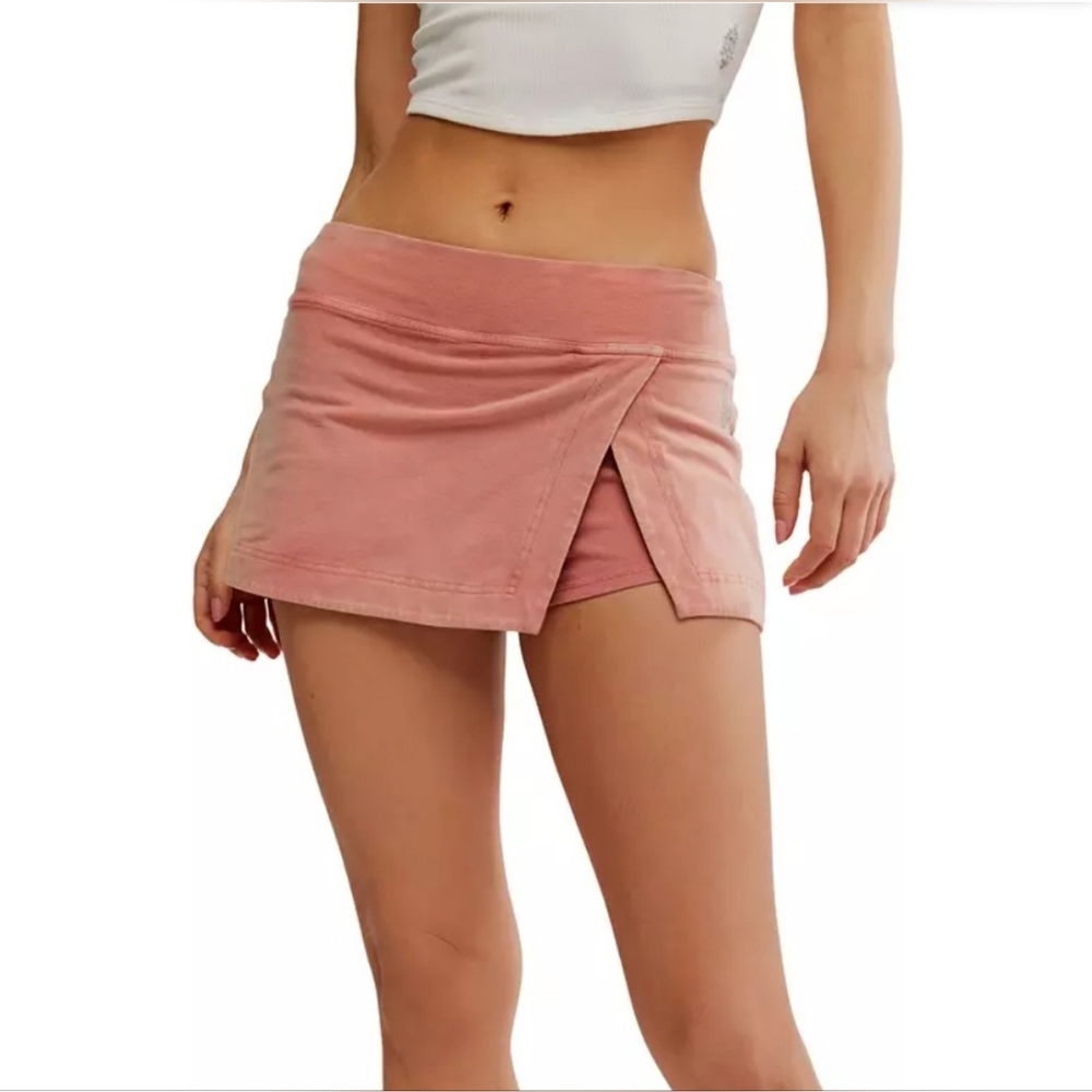 FP Movement by Free People Hot Shot Mini Skort In Blush, NWT